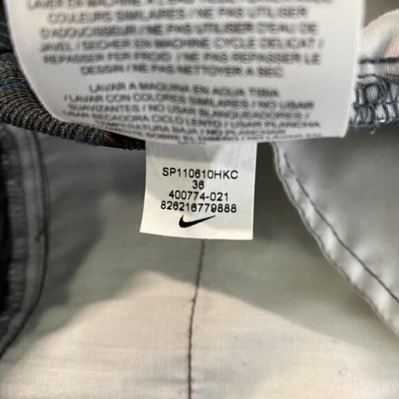 Nike Golf Shorts‎ Multicolored Plaid Polyester Spandex Men's Size 36 - Picture 10 of 10